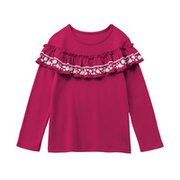 SENSHUKAI 千趣会 女童印花纯棉长袖圆领T恤 F50404