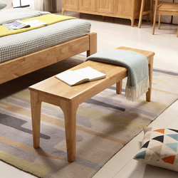 一米色彩 北欧实木长条凳床尾凳 1.2m