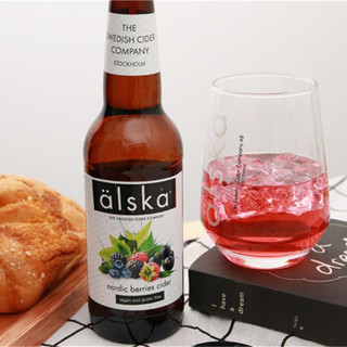 英国艾斯卡Alska水果啤酒进口啤酒果啤北欧莓果330ml*6瓶装西打酒礼盒装