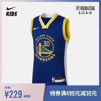 Nike耐克官方金州勇士队NIKE NBA REPLICA幼童球衣夏季CV4605