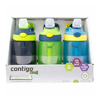 contigo 康迪克 HBC-GIZ 儿童吸管杯男孩套装 414ml*3个 朝气蓝+活泼绿+宝石蓝