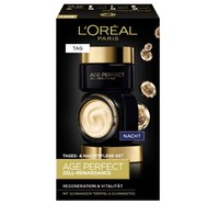 中亚Prime会员、新补货：L'OREAL PARIS 巴黎欧莱雅 金致臻颜 黑松露奢养套装（日霜50ml+晚霜50ml）