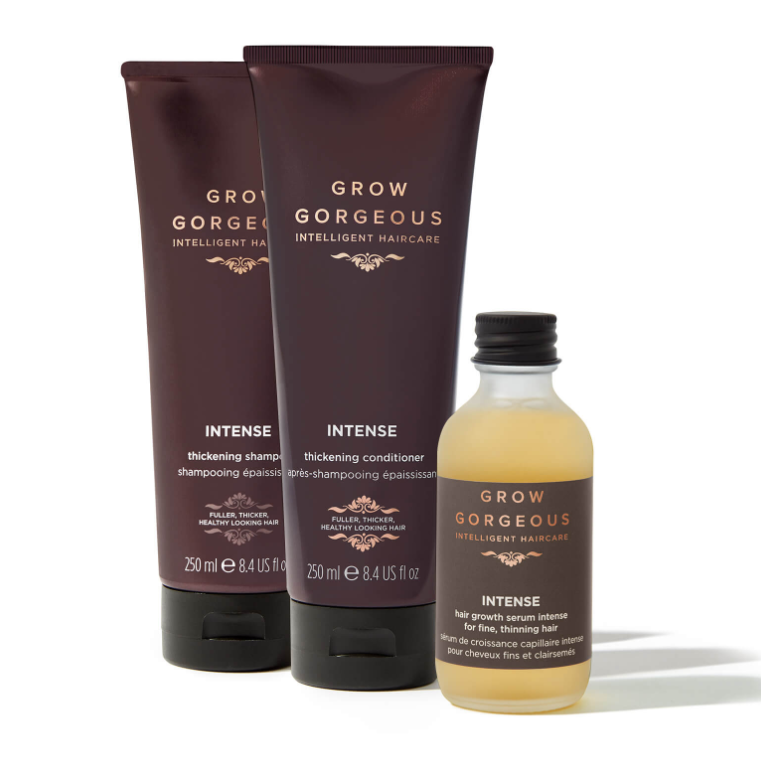 GROW GORGEOUS 强韧防脱洗护套装(洗发250ml+护发250ml+头发增厚精华液60ml)