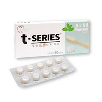 T-Series 固体牙膏粒（薄荷香味）便携装 7g/盒 10粒 韩国进口 清新口气 含小苏打成分