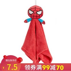 名创优品（MINISO）Marvel漫威 挂式擦手巾 不掉毛强吸水抹手毛巾方巾童巾 蜘蛛侠 *4件