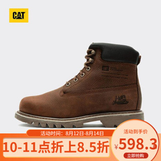 CAT/卡特专柜同款春季新款男BRUISER牛皮革棕色休闲靴P720275I3BDC36 棕色 43