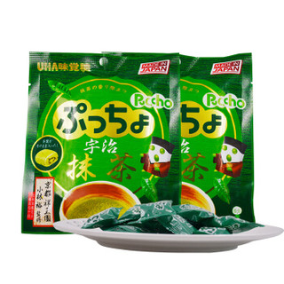 悠哈 日本进口 普超抹茶味夹心软糖（袋）50g*2 连包 *3件