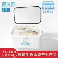 膳尔斯（SHANERSI）10L保温箱 便携式医药品冷藏箱 钓箱 12L白色