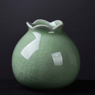 尘菁 现代简约陶瓷花瓶 回小