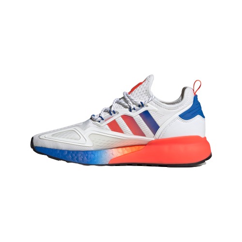 adidas Originals ZX系列 ZX 2K BOOST 中性休闲运动鞋 FV9996 白/蓝/荧光红 41