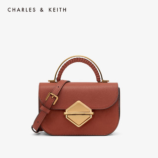 CHARLES＆KEITH 单肩包 CK2-50781013-1金属扣翻盖手提单肩包女