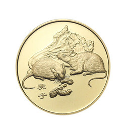 真典 纪念章收藏 十二生肖贺岁纪念铜章 2020年鼠年纪念铜章 沈阳造币厂