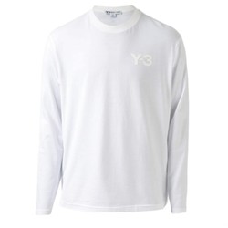 Y-3 【Y-3】男士经典logo白色长袖T恤