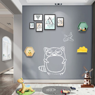 磁博士ciboshi双层磁性黑板墙贴儿童创意涂鸦墙环保可擦写无尘黑板静灰色120*150cm