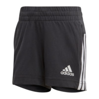 adidas 阿迪达斯 LG KN SHORT 女童针织训练运动短裤 DJ1525 黑色 128cm