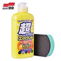 SOFT99 微粒子研磨剂清洁套装 250ml 深色车用 含打蜡海绵 *3件
