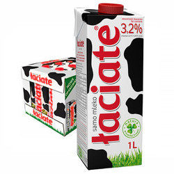 Laciate 全脂纯牛奶 脂肪含量3.2% 1L*12盒/箱