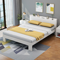 喜视美北欧实木床18米纯白色单床