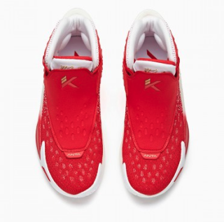 商品anta安踏汤普森系列kt5男士篮球鞋kt5安踏白大学红金属金42