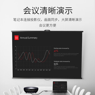 海备思USB3.0转HDMI转换器VGA转接头投影仪接口笔记本外置显卡电脑连接电视高清同屏线视频扩展 【二代】USB3.0转HDMI+VGA