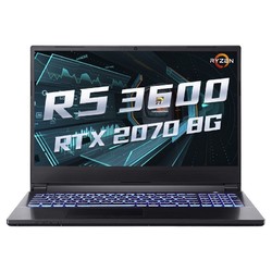 Hasee 神舟 战神 A7000 15.6英寸游戏本 (R5-3600、8GB、512GB SSD、RTX2070、144Hz、72NTSC)