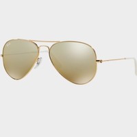 Ray·Ban 雷朋 飞行员系列 RB3025 001/3K 中性墨镜 金色镜框茶色镜片银色反光 55