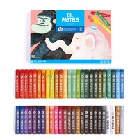 Joan Miro美乐童年 儿童油画棒彩色画笔套装安全无毒可水洗宝宝油涂鸦笔蜡笔幼儿园粉笔 炫彩油画棒50色 *2件