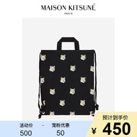 Maison Kitsune 淡彩狐狸中性款购物袋棉布背包手提包单肩包