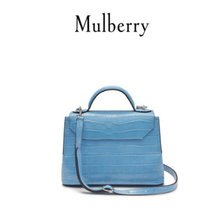 Mulberry/玛珀利天猫独家限定款seaton系列蓝灰色单肩包 HH6028