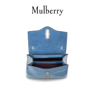 Mulberry/玛珀利天猫独家限定款seaton系列蓝灰色单肩包 HH6028
