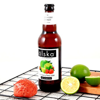英国艾斯卡Alska草莓青柠味进口啤酒配制酒330ml女士水果酒西打酒