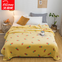 北极绒(Bejirog)家纺 舒适珊瑚绒毯子床单办公室午睡毯空调毯子薄款小被子法兰绒毛毯