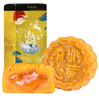 知味观杭州特产流心奶黄月饼网红零食广式中秋节月饼流沙蛋黄散装