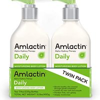 AmLactin 日常保湿润肤露 | 即时保湿，缓解粗糙 | *阿尔法羟基*轻柔去角质 | 平滑干燥皮肤 | 2 Packs of 20oz bottles