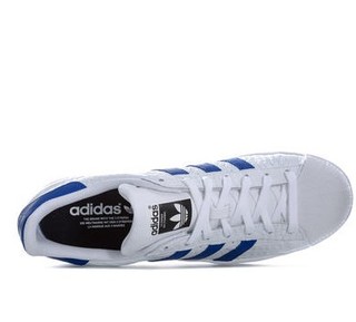 adidas Originals男士 Superstar 运动鞋 White blue UK8.5