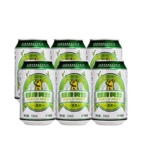 燕京集团雪鹿啤酒8度清爽330ml6听