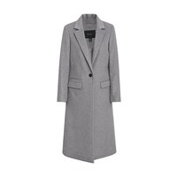 ME&CITY 女士OL风毛呢一粒扣中长款外套533502 中花灰155/80A