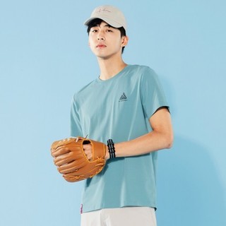 篮球精英系列纯色圆领短T恤潮酷休闲运动短袖男款套头上衣打底衫 M 大白