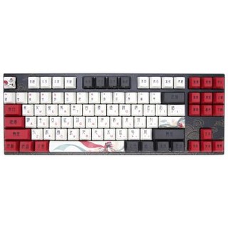 阿米洛（Varmilo）花旦娘机械键盘VA87键 德国cherry红轴办公键盘 送礼键盘 电脑键盘 无灯