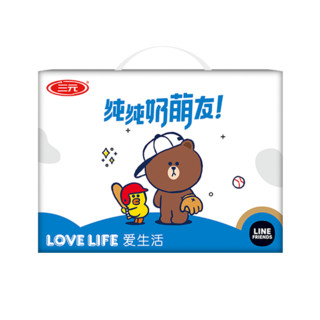 SANYUAN 三元 LINE FRIENDS合作款 纯牛奶 200ml*10盒