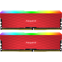 Asgard 阿斯加特 洛极W2系列 DDR4 3200MHz 台式机内存 16GB (8Gx2) 红色