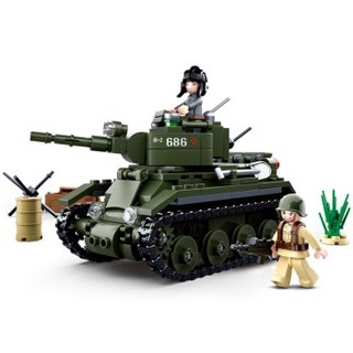 快乐小鲁班 世界大战2系列坦克战车 BT-7 快速坦克