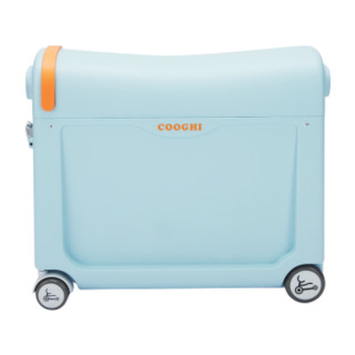 COOGHI酷骑儿童行李箱可坐可骑拉宝宝儿童旅行箱溜娃箱懒人拉杆箱 贝壳蓝