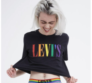 Levi's 李维斯 PRIDE彩虹系列 24671-0020 印花短袖