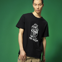 HLA JEANS 黑鲸 忍者龟系列 CNTBJ20201A 印花短袖