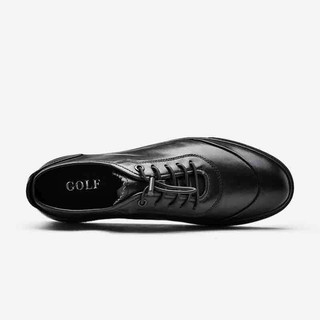 高尔夫（GOLF）男士休闲鞋系带简约日常透气防滑板鞋男低帮潮流小黑男鞋时尚鞋子 GM1704142 黑色 43