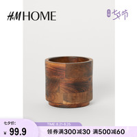 HM HOME家居用品饰品花瓶2020新款木制花器芒果木小花盆 0749241