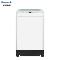 Panasonic 松下 洗衣机全自动波轮 家用8公斤大容量 节能省水 一键智慧洗 钢化玻璃机盖 XQB80-T8DKS 白色