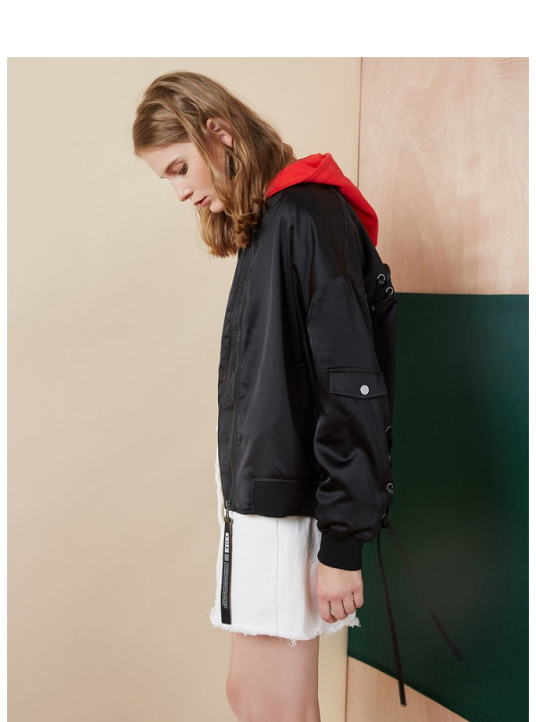 tonlion 唐狮 622321052427 女士棒球夹克短外套