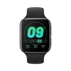OPPO Watch eSIM智能手表 41mm 雅黑 铝合金 黑色橡胶表带（北斗、GPS、NFC)